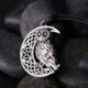 Nincs szín - Istennő Félhold Hold bagoly medál nyaklánc Wicca Pentagram pogány amulett talizmán