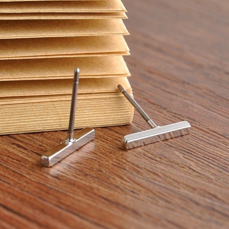 Ezüst - Divatos arany ezüst punk egyszerű T-rúd fülbevaló nőknek fülbevalók fülbevalók ékszerek