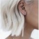 Ezüst - Divatos arany ezüst punk egyszerű T-rúd fülbevaló nőknek fülbevalók fülbevalók ékszerek