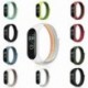 Kék - Az amerikai borító karszalag tok nejlon hurokpánt hevederrel cserélhető a Xiaomi Mi Band 4 3 számára