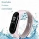 Kék - Az amerikai borító karszalag tok nejlon hurokpánt hevederrel cserélhető a Xiaomi Mi Band 4 3 számára