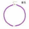 Lila - Többszínű Boho Pearl Polymer Clay Choker nyaklánc varázsa gyöngy női tengerparti ajándék