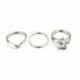 Nincs szín - 3PC-k / szett Celebrity Silver Daisy Toe Ring divat punk stílusú ujjláb ékszerek