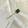 * 5-Sötétzöld - Női Bling kristály strassz csillag csillag hajcsat Barrette bot hajtű fejfedő