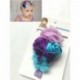 * 14 Lila - Aranyos gyerek lány baba fejpánt tipegő csipke íj virág hajszalag kiegészítők 2020