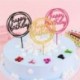 Happy Birthday - Rózsaarany színű kastéllyal - Ezüst színű felirattal akril tortadísz szülinapra - 8
