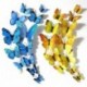 * 4 - 12db Art Decal otthoni szoba fali matricák 3D pillangó matrica dekoráció dekoráció