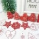 Piros szív 1 - 10db újévi fa címke karácsonyi ajándékfa függő lakberendezési díszek