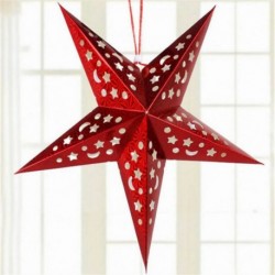 Piros - Forró karácsony húr függő csillag karácsonyi party dekoráció karácsonyfa dísz