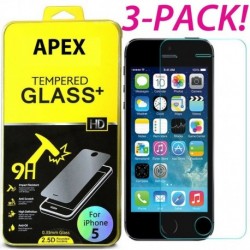 IPhone 5S / 5C / SE (3 csomag) - 3db Premium Real Screen Protector edzett üveg film iPhone 5 6s 7 8 Plus készülékhez