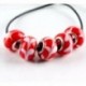 39 * - 5db SILVER MURANO GLASS BEAD Fit European Charm karkötő ékszer készítés