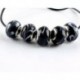 39 * - 5db SILVER MURANO GLASS BEAD Fit European Charm karkötő ékszer készítés