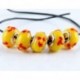39 * - 5db SILVER MURANO GLASS BEAD Fit European Charm karkötő ékszer készítés
