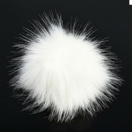 Fehér   Nyomógomb - Barkácsolás 10 cm 12 cm aranyos műnyúl szőrme Pom Pom labda pompom kötő kalap kiegészítők
