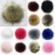 Fehér   Nyomógomb - Barkácsolás 10 cm 12 cm aranyos műnyúl szőrme Pom Pom labda pompom kötő kalap kiegészítők
