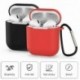 Világos rózsaszín (kulcstartó nélkül) - AirPods szilikon tok védőfedél   kulcstartó az Apple AirPod töltőtokhoz