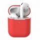Piros (kulcstartó nélkül) - AirPods szilikon tok védőfedél   kulcstartó az Apple AirPod töltőtokhoz