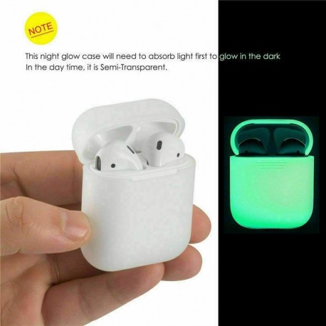 Nincs szín - Ragyogás a sötét szilikon tokban az Apple Airpods Protector Cover fülhallgatóhéjhoz