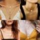 * 1 Arany Többrétegű Kristály Sta ... - Vintage többrétegű kristály medál nyaklánc női choker nyaklánc ékszerek új