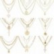 * 9 Szexi női pillangó varázsa ... - Vintage többrétegű kristály medál nyaklánc női choker nyaklánc ékszerek új