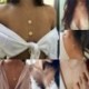 * 7 Ezüst rózsa zár nyaklánc - Boho női többrétegű arany ezüst lánc medál Crystal Choker nyaklánc ékszer