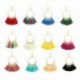 Színes 4 - Női Retro Bohem bojt fülbevalók Vintage Fringe Dangle ékszer lányok ajándékok