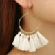 Színes 4 - Női Retro Bohem bojt fülbevalók Vintage Fringe Dangle ékszer lányok ajándékok