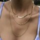17. típus - Boho egyszerű többrétegű Choker Dainty ezüst arany kristály lánc medál nyaklánc