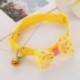 * 1 Sárga - Csokornyakkendő állítható cica nyakkendő gallér Bowknot Dot Bell Cat kisállat kiskutya