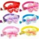 * 3 sárga - Csokornyakkendő állítható cica nyakkendő gallér Bowknot Dot Bell Cat kisállat kiskutya