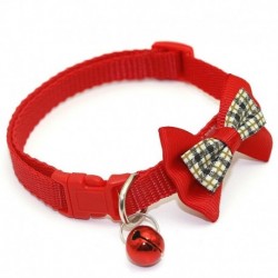 * 2 Piros - Csokornyakkendő állítható cica nyakkendő gallér Bowknot Dot Bell Cat kisállat kiskutya