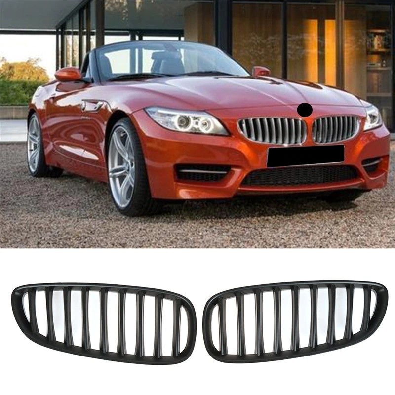  Parachoques delantero negro mate Tuning Kidney Aftermarket Racing Grill BMW 2009-2015 Z Series Z4 E89