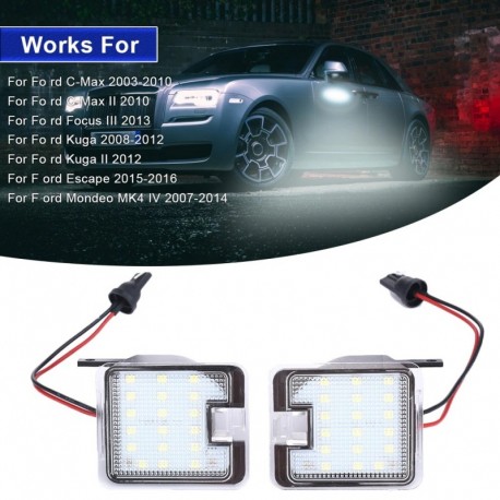 Autós LED-es oldalsó tükör kagyló visszapillantó tükör üdvözlőfény kocsi fény a Ford Kuga Focus beépített Canbus