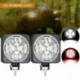 46W DC9V-60V 7500K 23LED Munkafény Mini kerek LED-fény Szuper fényes nappali fehér sárga sárga fény autó,