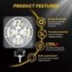 46W DC9V-60V 7500K 23LED Munkafény Mini kerek LED-fény Szuper fényes nappali fehér sárga sárga fény autó,
