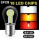 1db 1156 sárga - 12 V 15 W autós LED-izzó nagy fényerejű SMD 3030 chipek 1156 / BA15S 1157 / BAY15D LED-es pótlámpa
