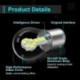 1db 1156 sárga - 12 V 15 W autós LED-izzó nagy fényerejű SMD 3030 chipek 1156 / BA15S 1157 / BAY15D LED-es pótlámpa