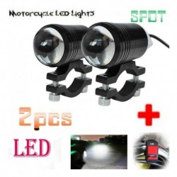 2db univerzális DC 12V-80V motorkerékpár ködlámpa LED fényszóró vezetési spotlámpa   kapcsoló vízálló fényes CSV