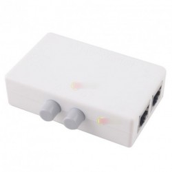 Mini Dual 2 Way Port RJ45 váltó Box Adapter HUB