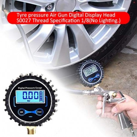 Fekete - Nagy pontosságú digitális gumiabroncs nyomásmérő autó kerékpár motorkerékpár gumiabroncs tesztelő levegő