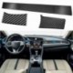 3PCS szénszálas középső műszerfal konzol borító díszléc matrica a Honda Civic 2016-19-hez Gyors szállítás