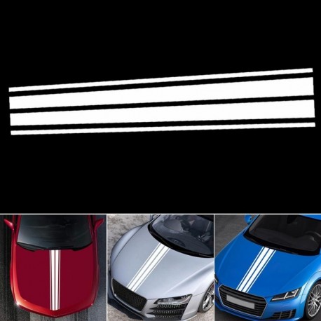 fehér - DIY autóstílusú matrica matrica automatikus motorkerékpár terepjáró motorháztető burkolata vinil dekor csík