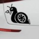 Hajók: Kínából - 3D autómatricák Drift Race Car Styling Turbo Snail Cool matricák fekete / ezüst fehér vinil matricák