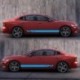 piros - Autó matricák Ajtó oldalsó szoknya Vinyl Wrap Verseny matricák Autó Tuning kiegészítők