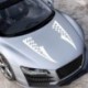 fehér - 2db autós motorháztető matricák vinyl film autós verseny sport stílus barkács matricák autók autó