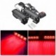 Piros - 12V 12W autó 4 LED villogó lámpa 7 fény üzemmód vízálló hűtőrács fény figyelmeztető lámpák vészlámpa