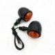 Fekete - Univerzális motorkerékpár AMBER és fekete Mini Bullet LED irányjelző fék futó lámpa irányjelző lámpa forró