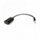 Fekete - 3,5 mm-es dupla fülhallgató-elosztó kábelkábel-adapter csatlakozója Audio-kábel Mobiltelefon tartozékok