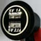 fehér - Autó kettős USB töltő fedél motorkerékpár autó teherautó ATV csónak 12V-24V LED kettős USB aljzatra