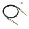 1,8M - 6,35 mm-es férfi-férfi sztereó audiokábel fém házzal az elektromos gitármikrofon erősítő hangkombinációjához